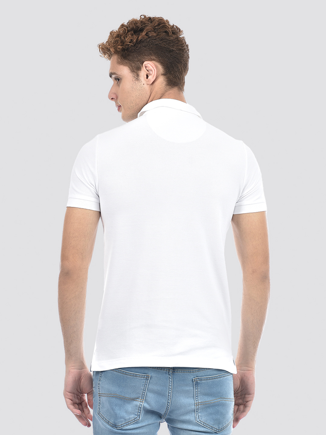 Izod Men's Embroidered White Polo T-Shirt