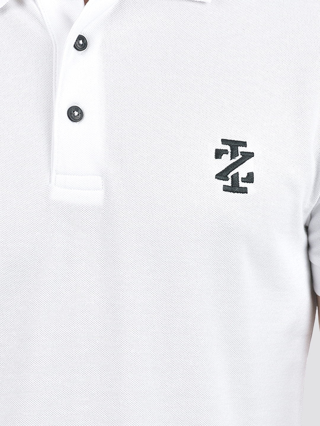 Izod Men's Embroidered White Polo T-Shirt