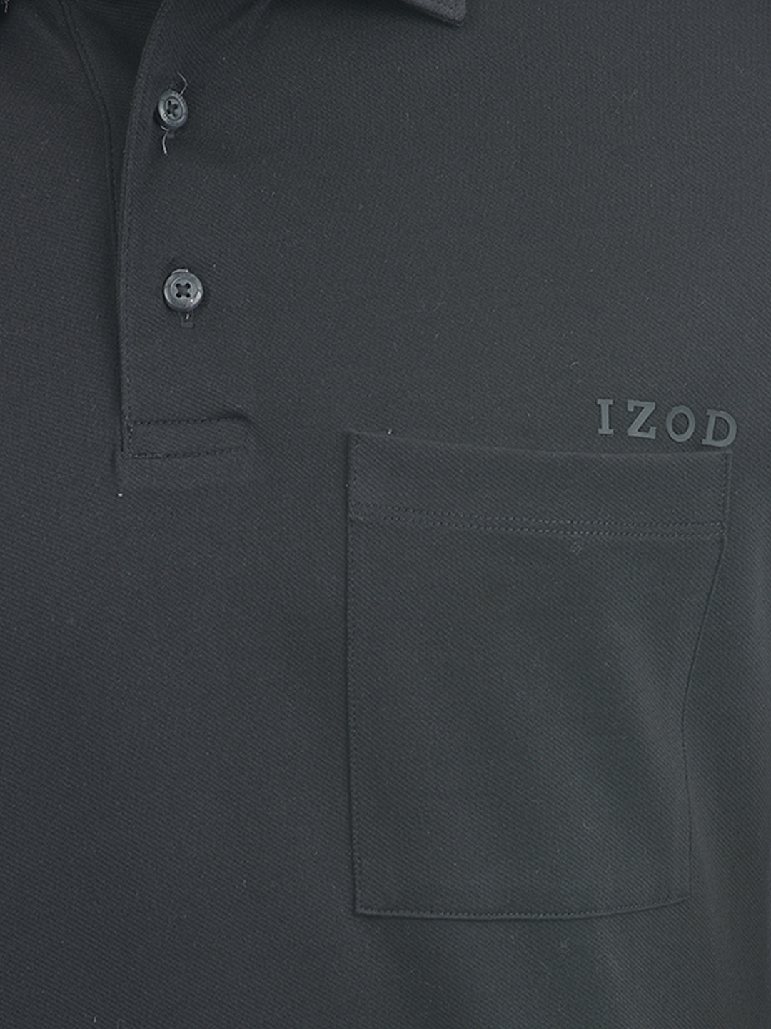 Izod Men's Solid Black Polo T-Shirt