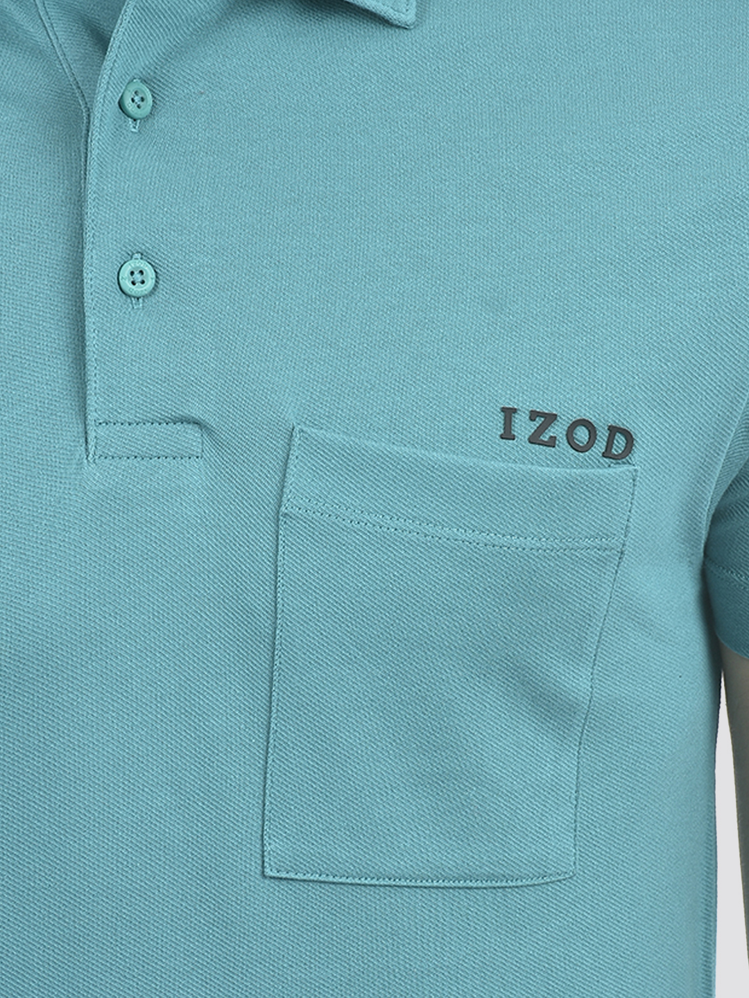 Izod Men's Solid Green Polo T-Shirt