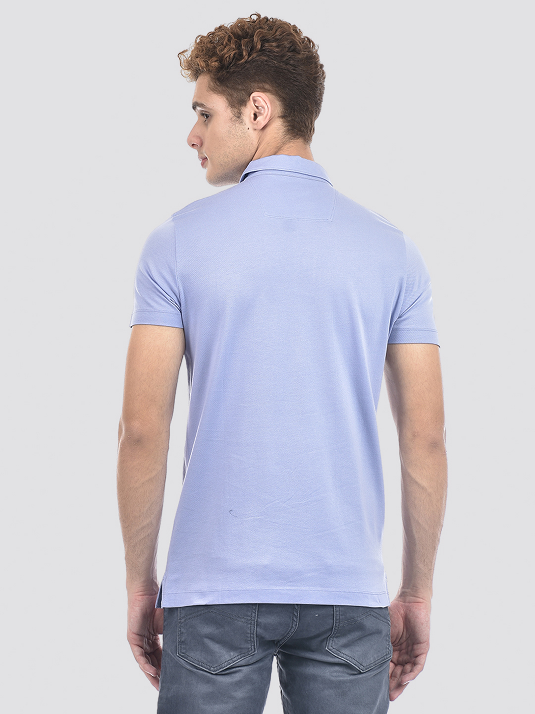 Izod Men's Solid Purple Polo T-Shirt