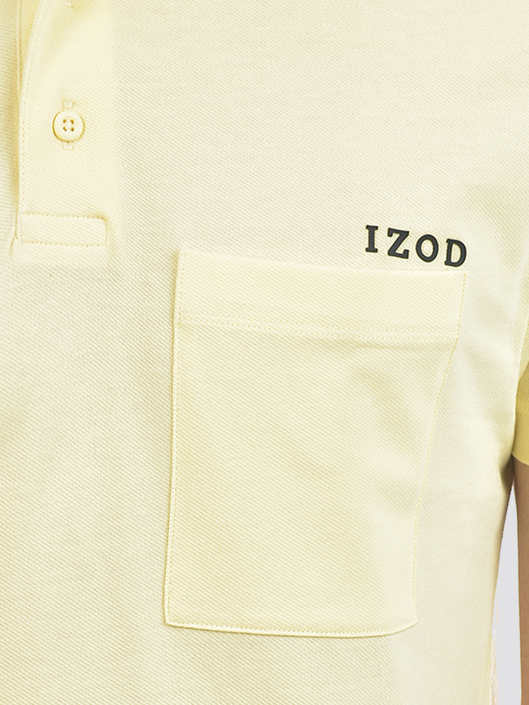 Izod Men's Solid Yellow Polo T-Shirt