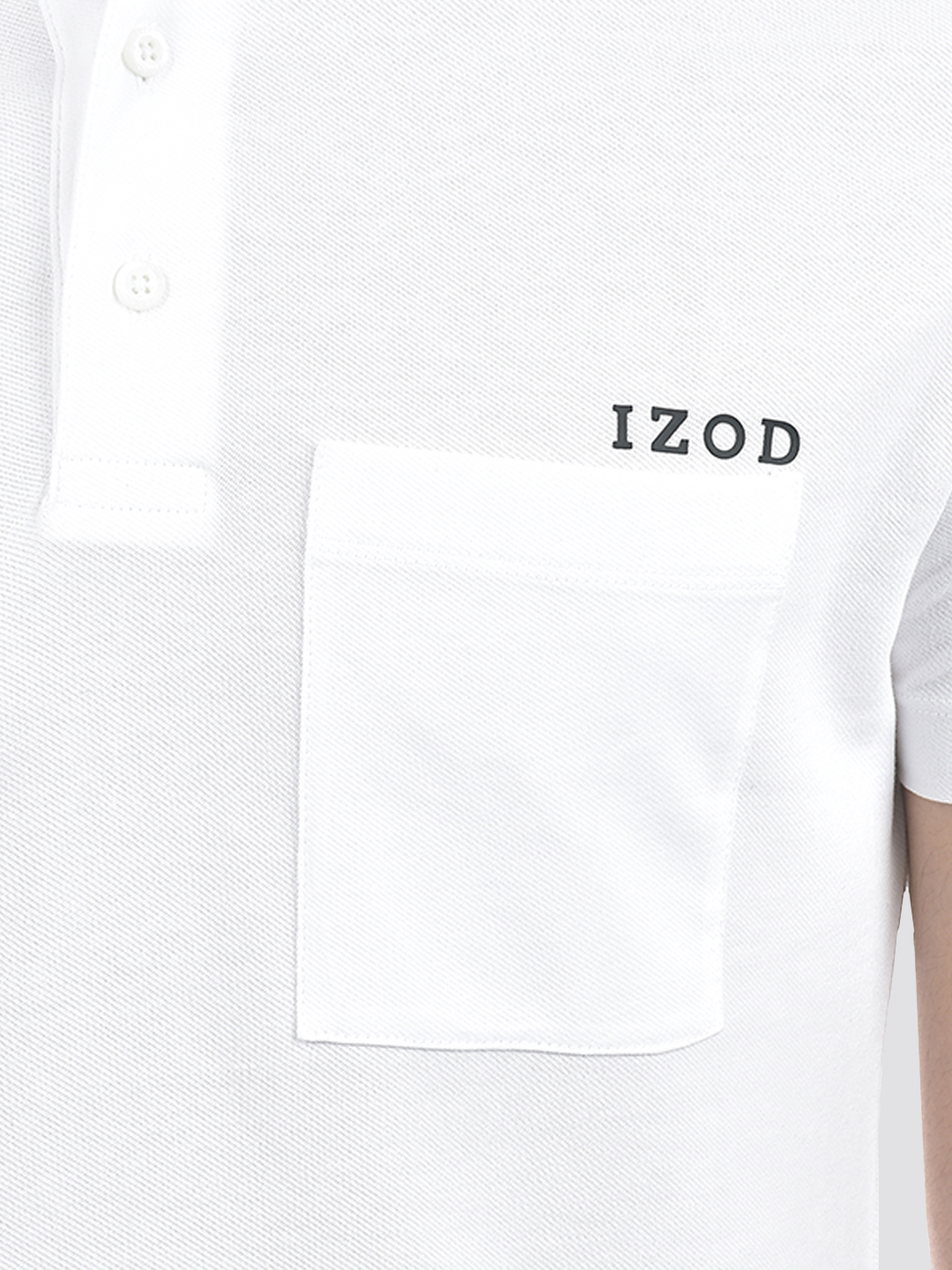 Izod Men's Solid White Polo T-Shirt