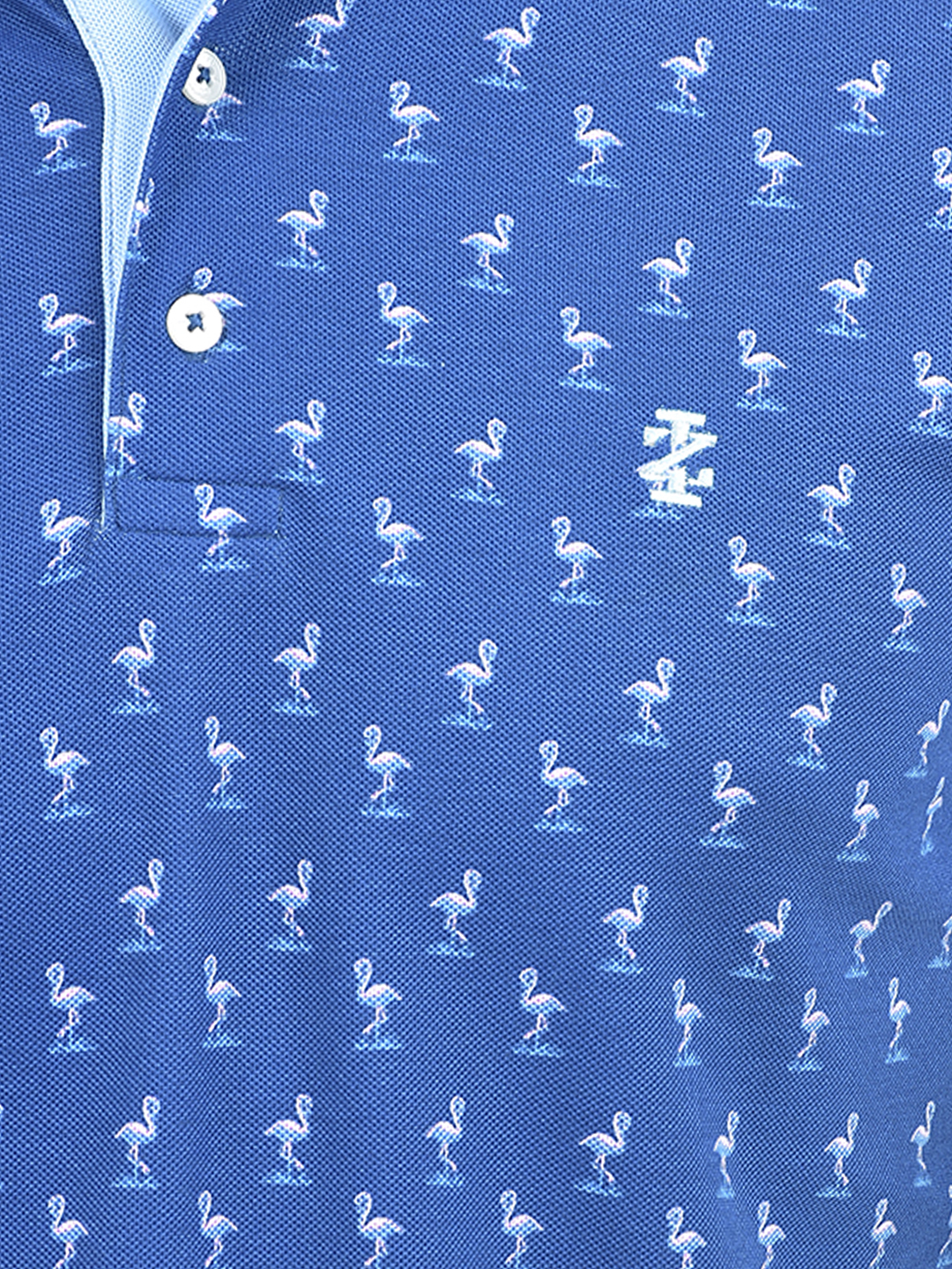 Izod Men's Printed Blue Polo T-Shirt