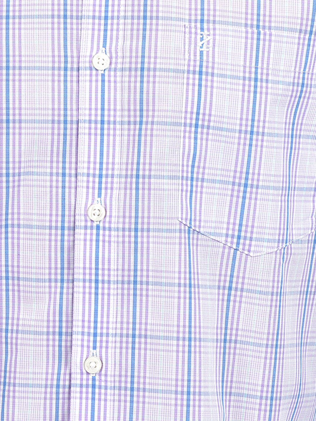 Izod Men's Full Sleeve Checkered Purple Shirt