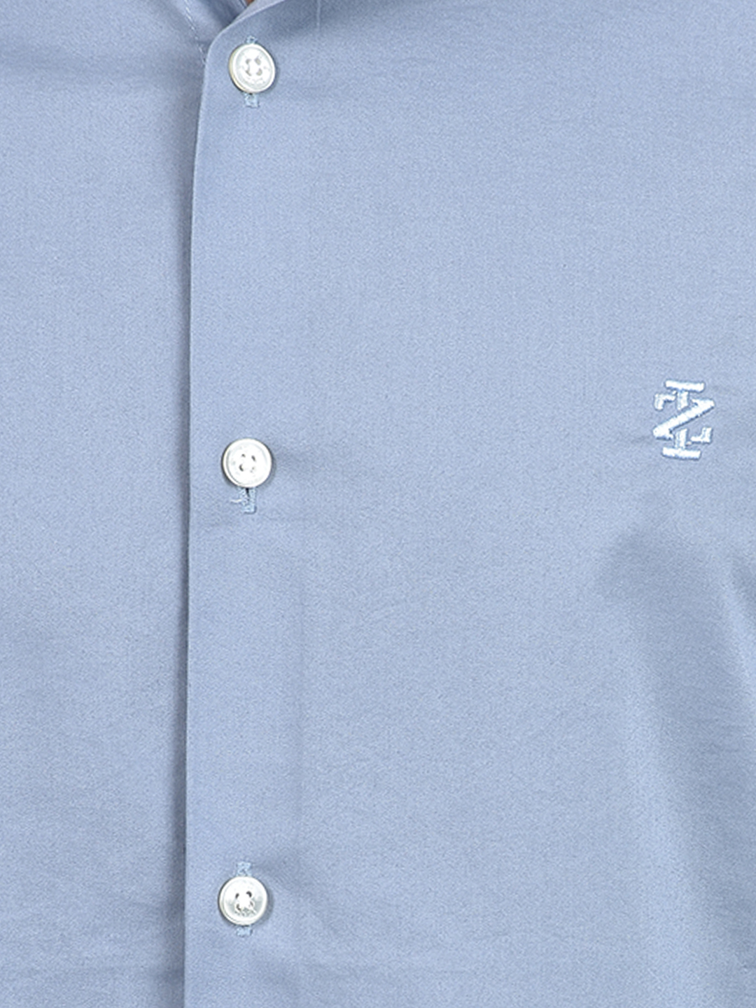 Izod Men's Full Sleeve Solid Blue Shirt