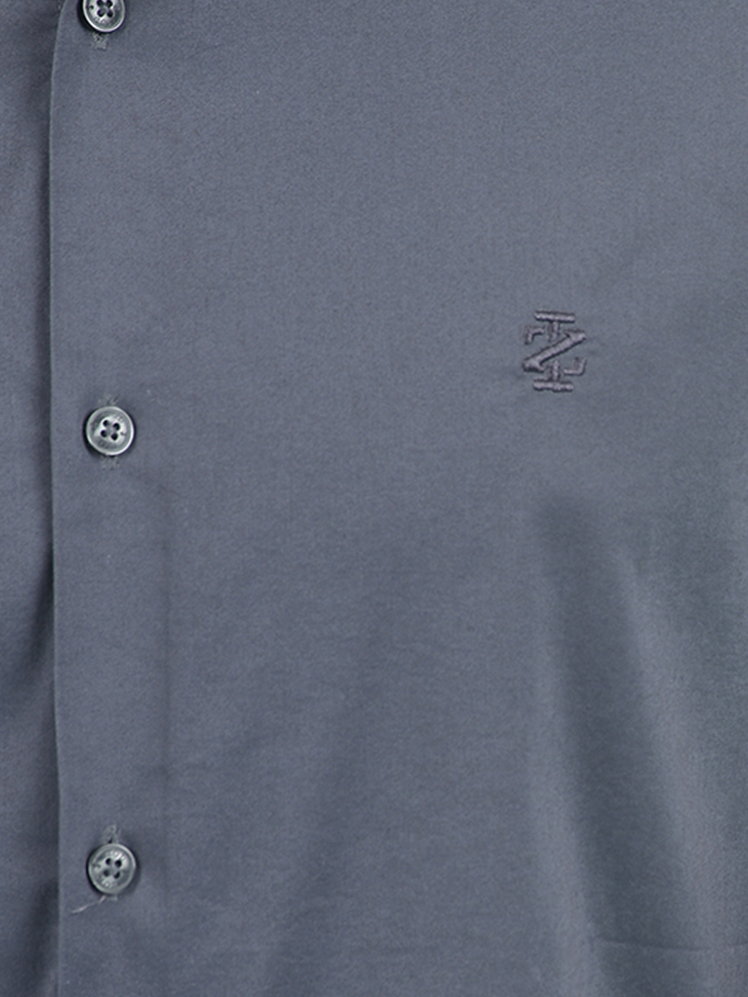 Izod Men's Full Sleeve Solid Grey Shirt