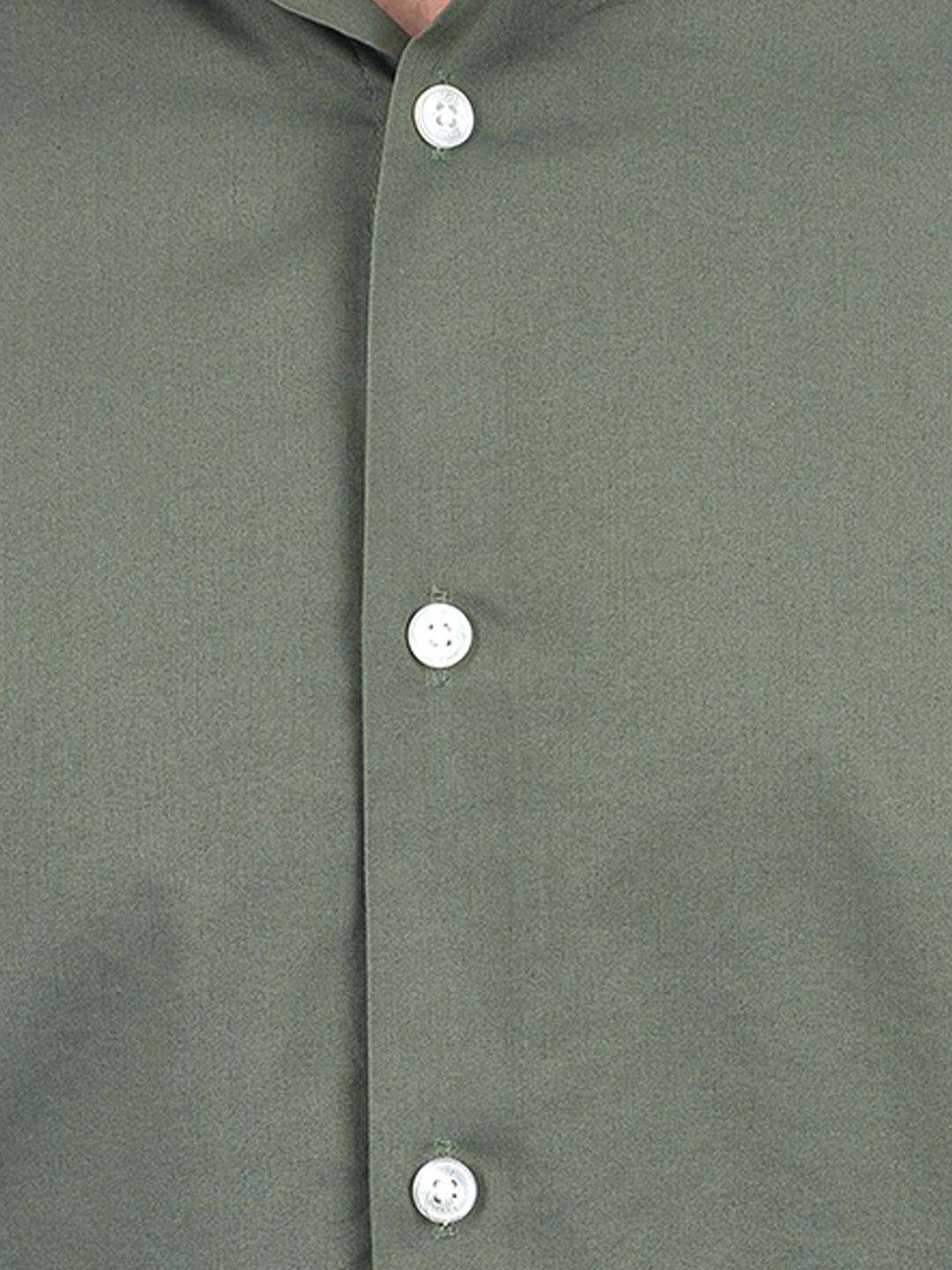 Izod Men's Full Sleeve Solid Green Shirt