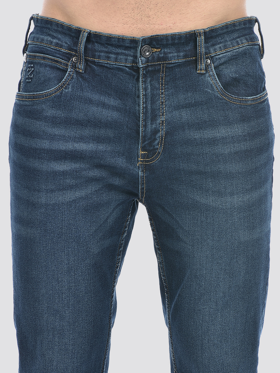 Izod Men's Faded Dark Blue Jeans