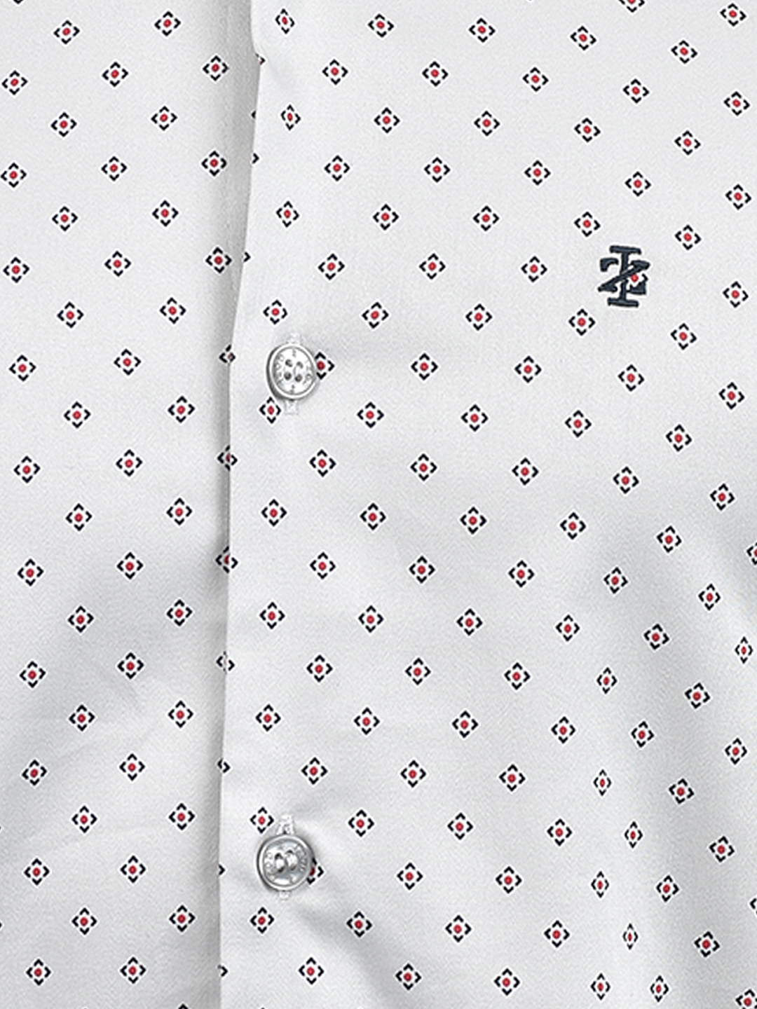 Izod Men's Full Sleeve Printed Grey Shirt