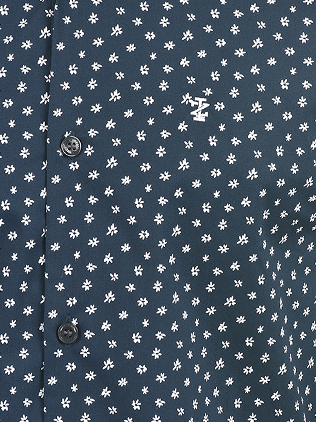 Izod Men's Full Sleeve Printed Navy Shirt