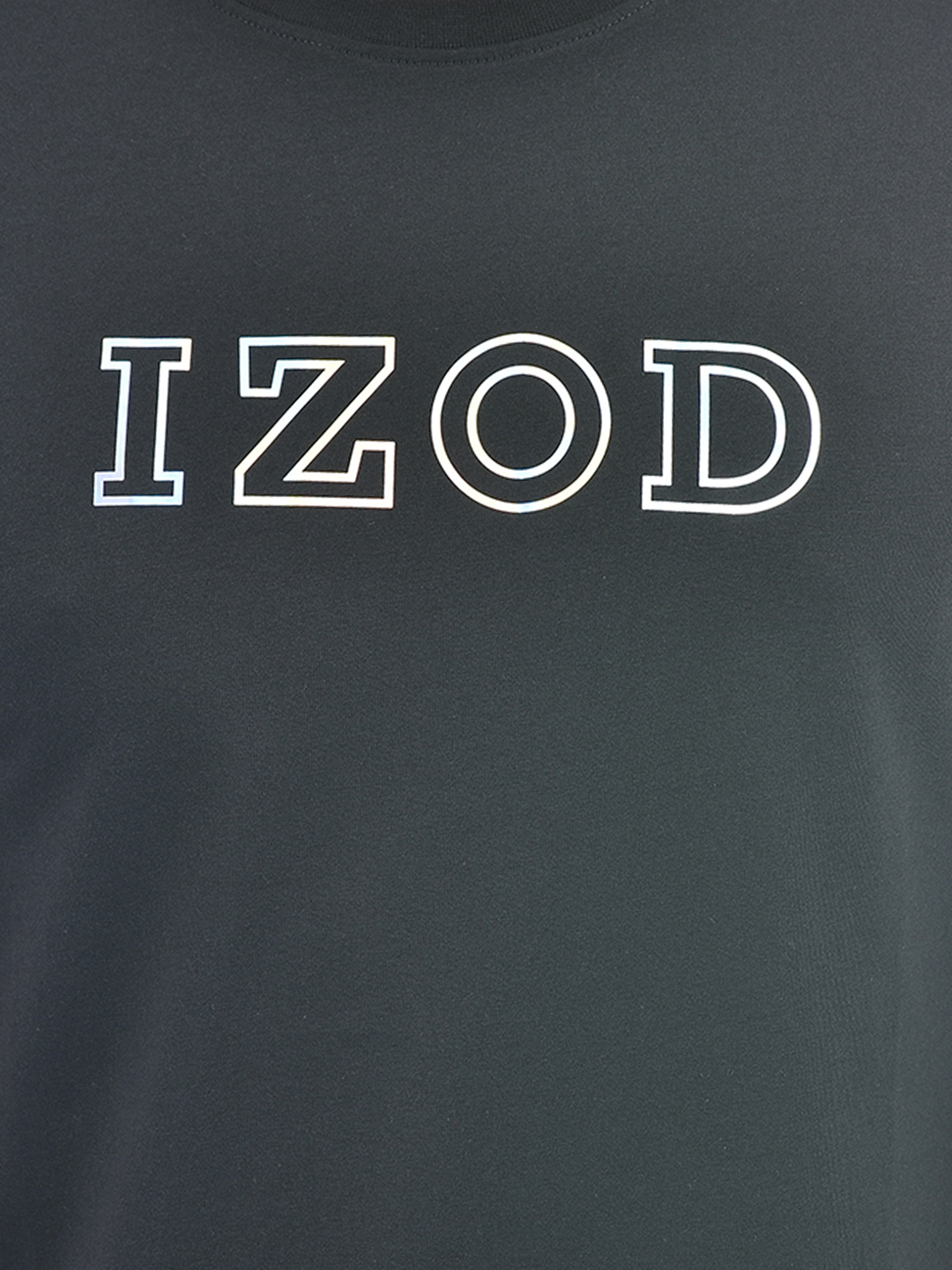 Izod Men's Applique Black Round Neck T-Shirt