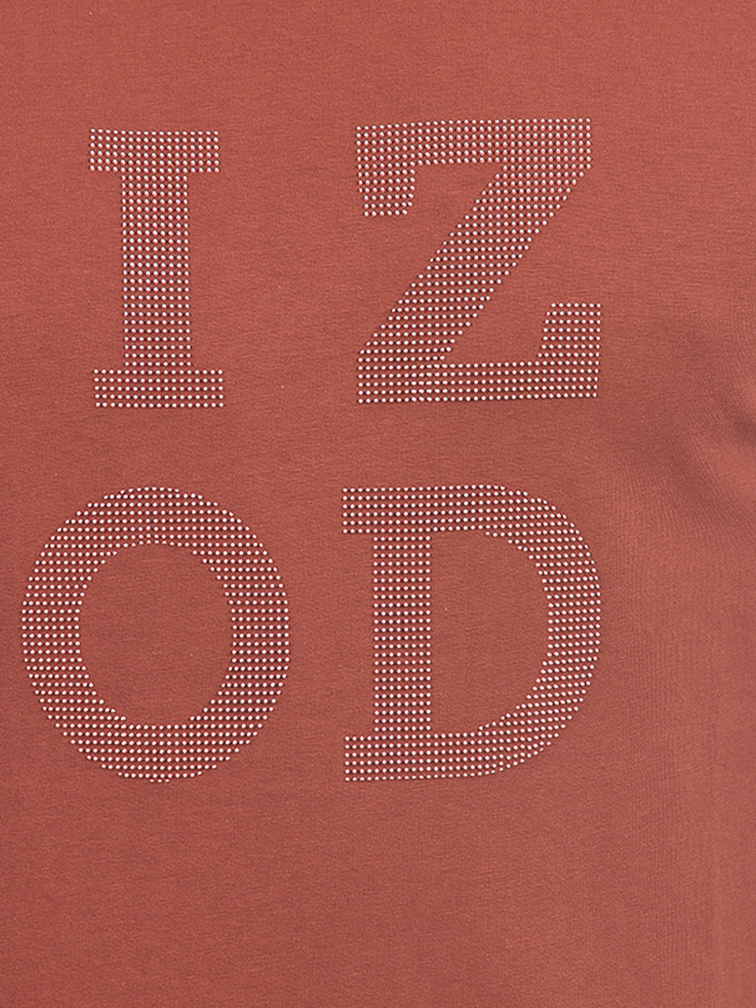 Izod Men's Textured Brown Round Neck T-Shirt