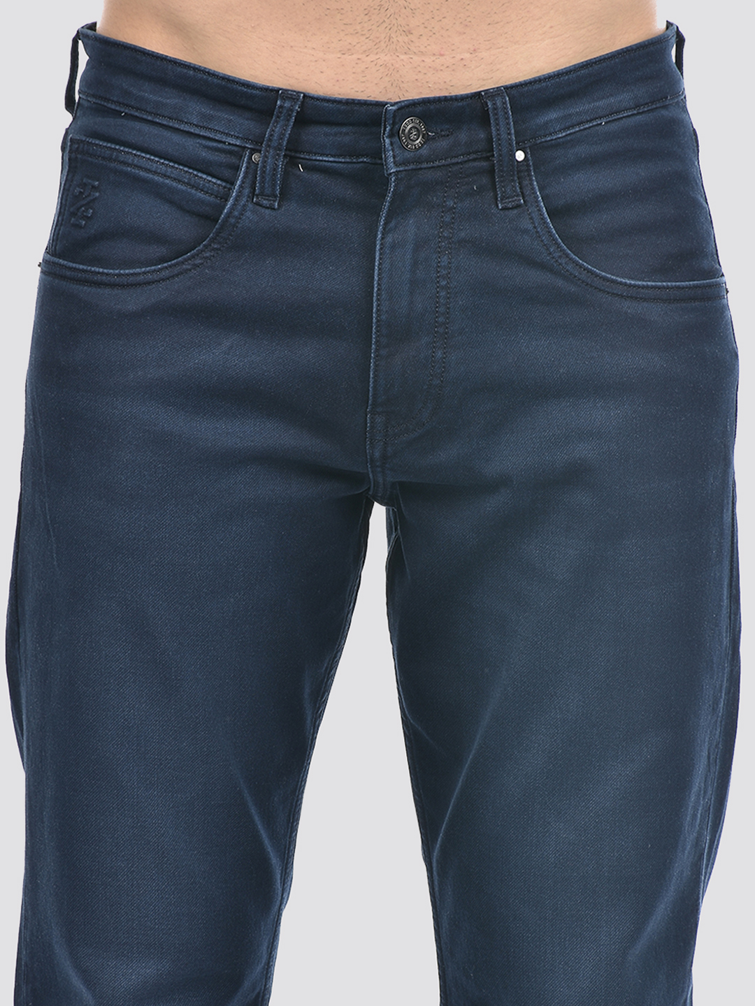 Izod Men's Solid Dark Blue Bootcut Jeans