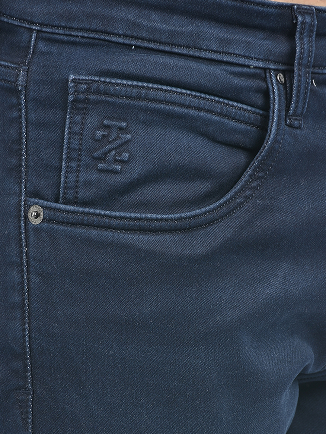 Izod Men's Solid Dark Blue Bootcut Jeans