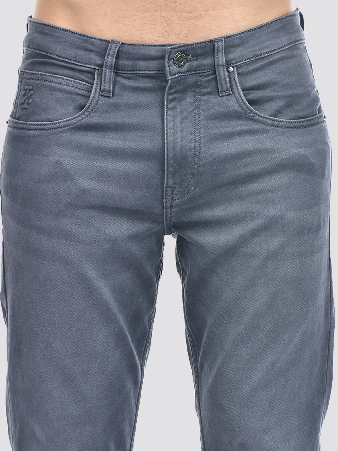 Izod Men's Solid Grey Bootcut Jeans