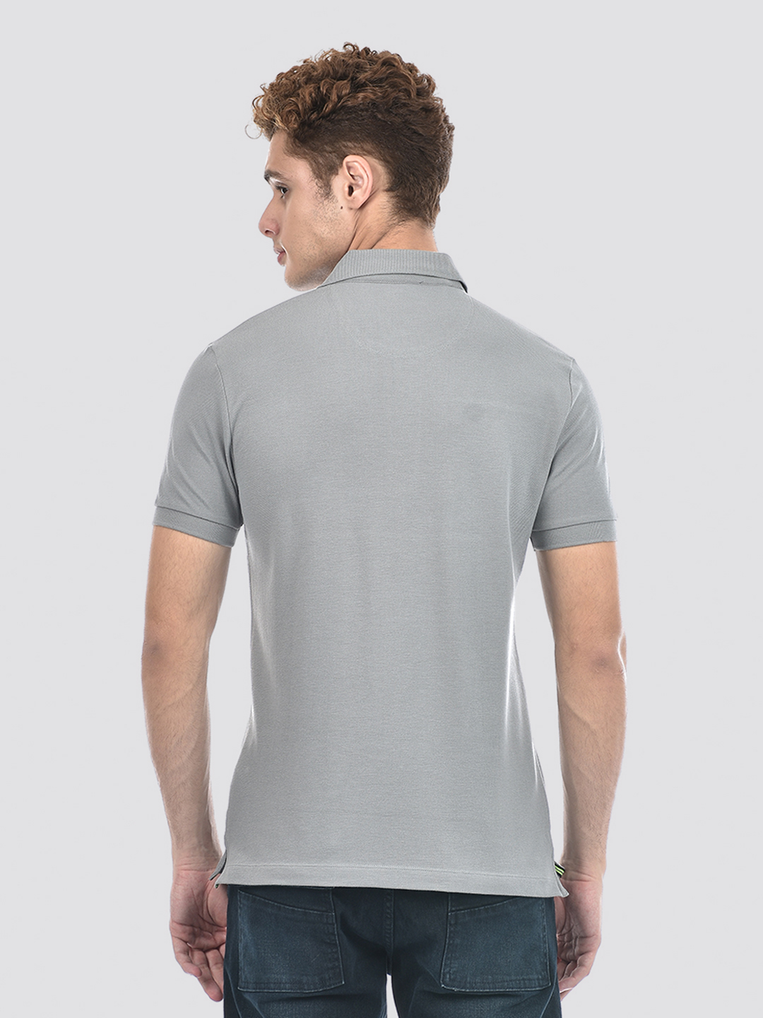 Izod Men's Color Block Grey Round Neck T-Shirt