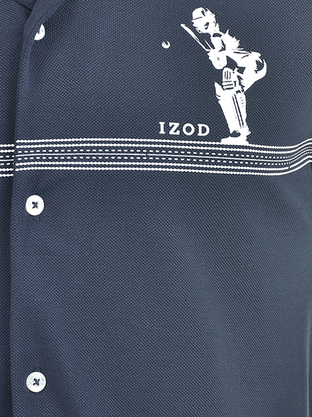 Izod Men's Half Sleeve Striped Navy Shirt