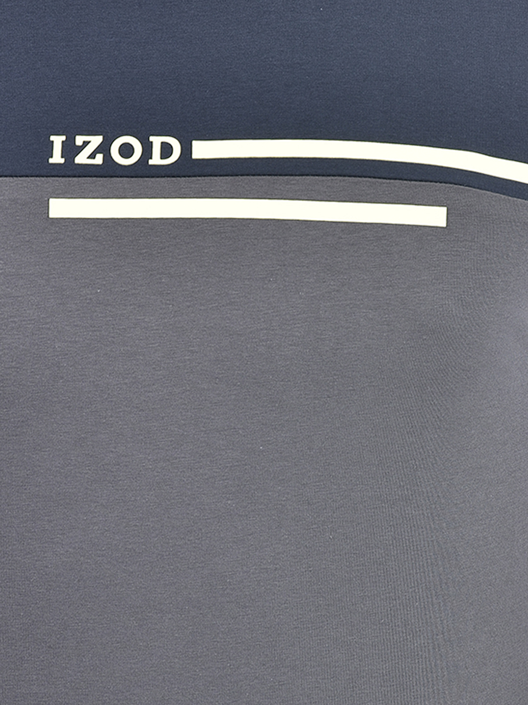 Izod Men's Color Block Navy Round Neck T-Shirt