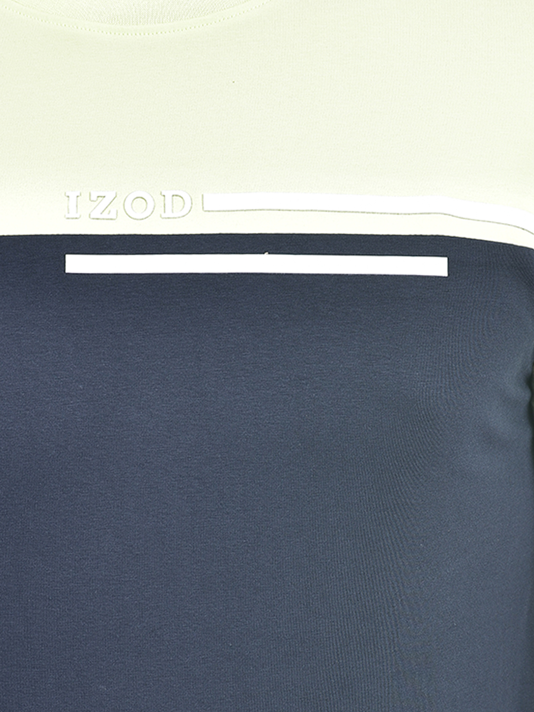 Izod Men's Color Block Green Round Neck T-Shirt