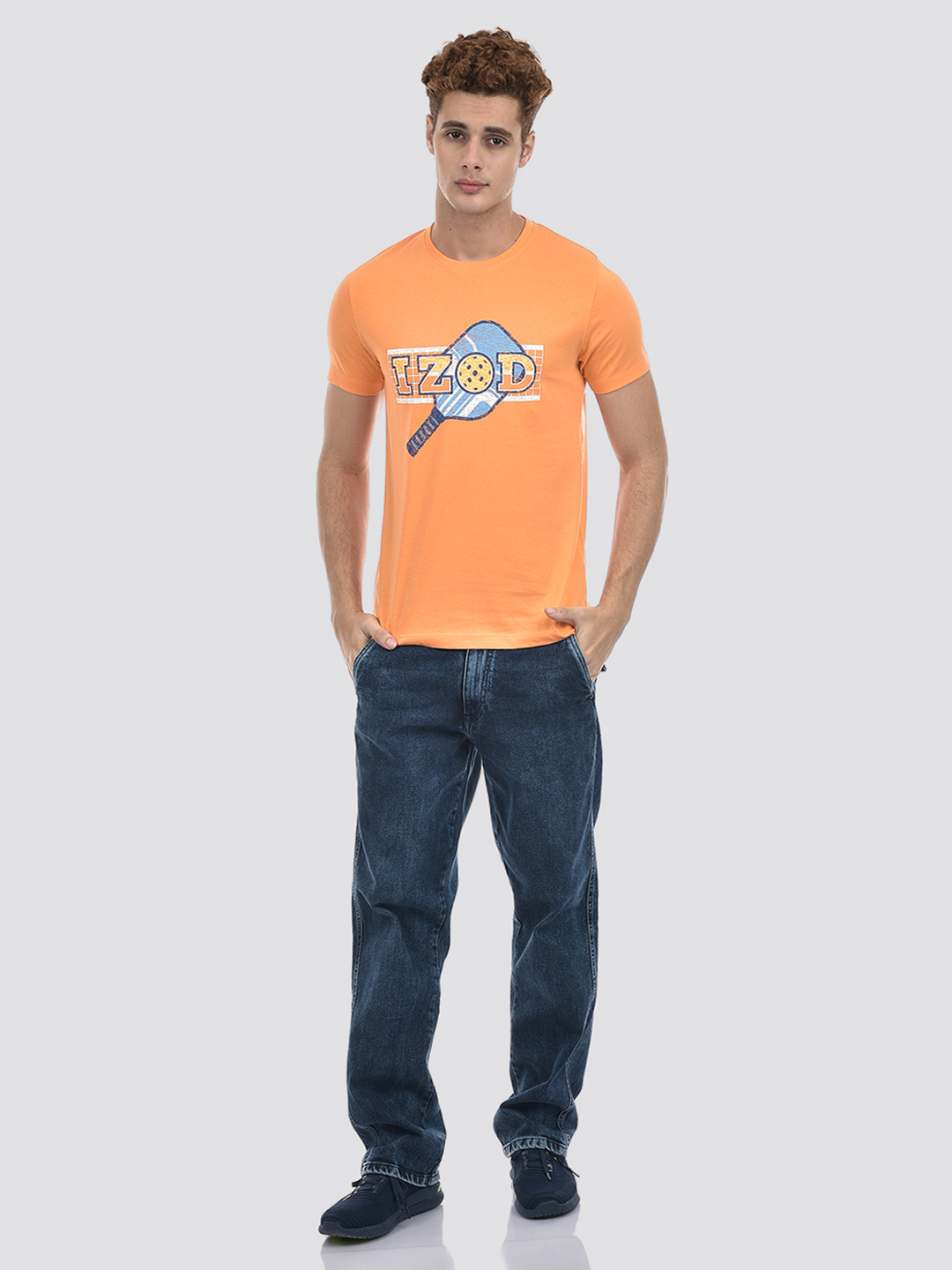 Izod Men's Solid Blue Jeans