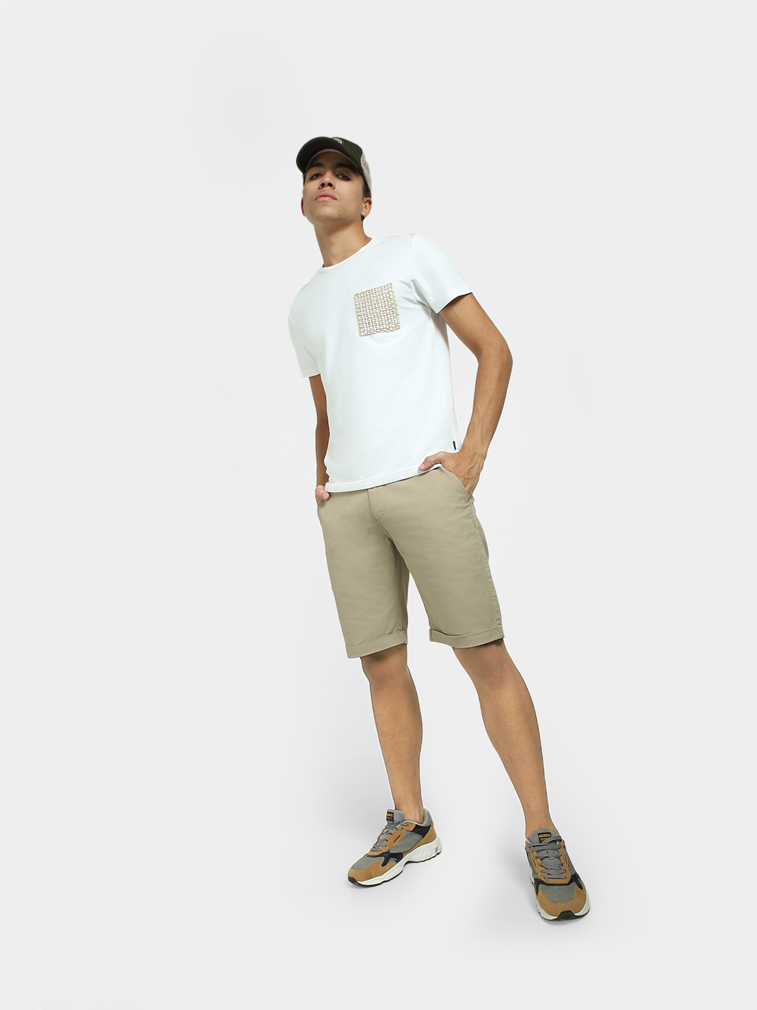 Jack & Jones Men Solid Brown Shorts
