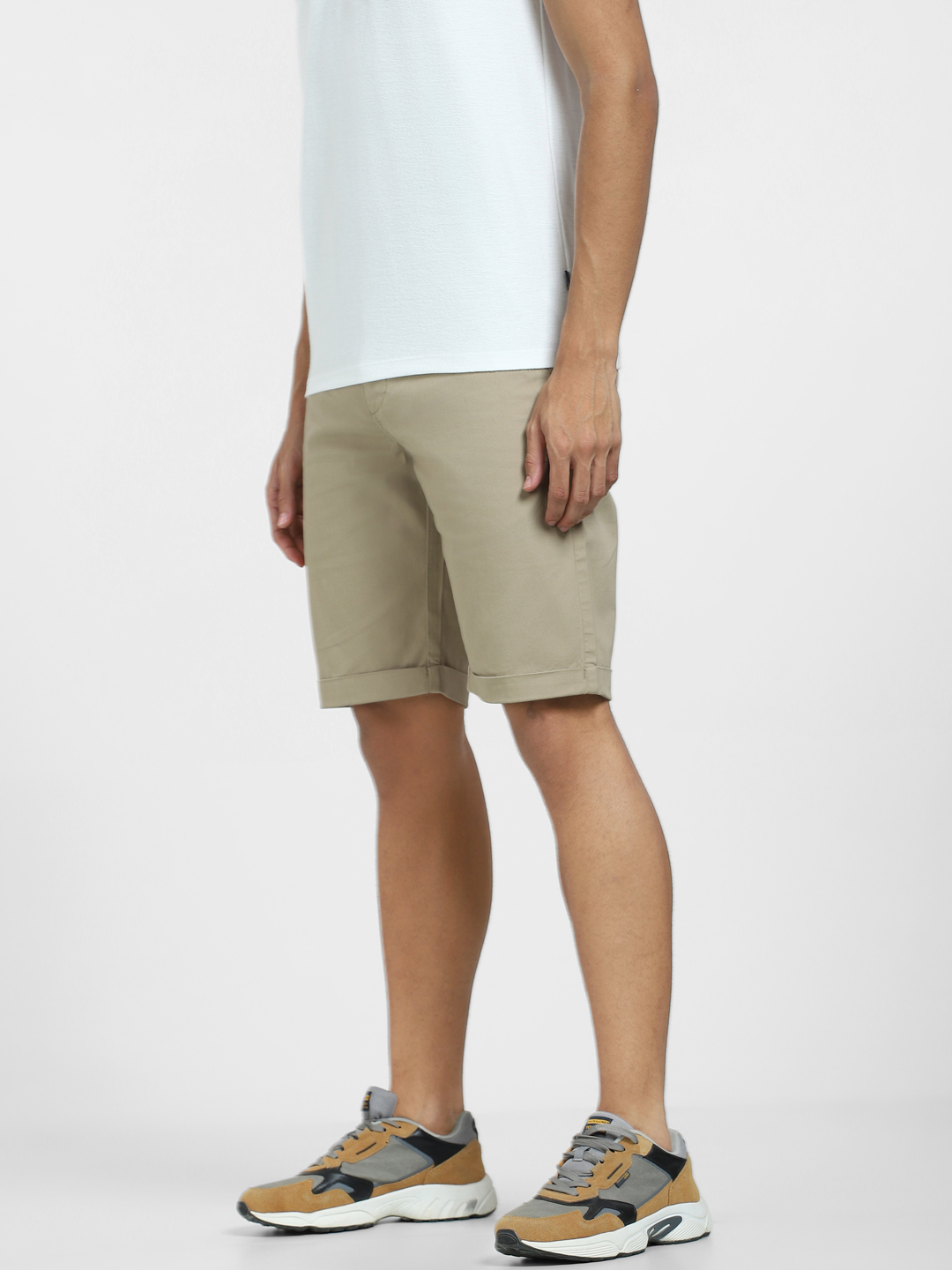 Jack & Jones Men Solid Brown Shorts