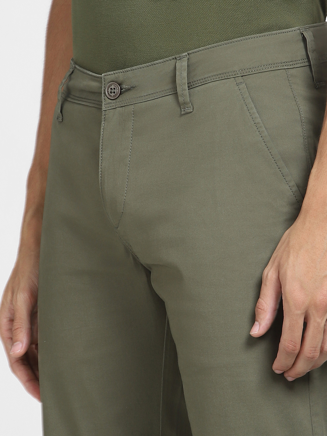 Jack & Jones Men Solid Green Shorts