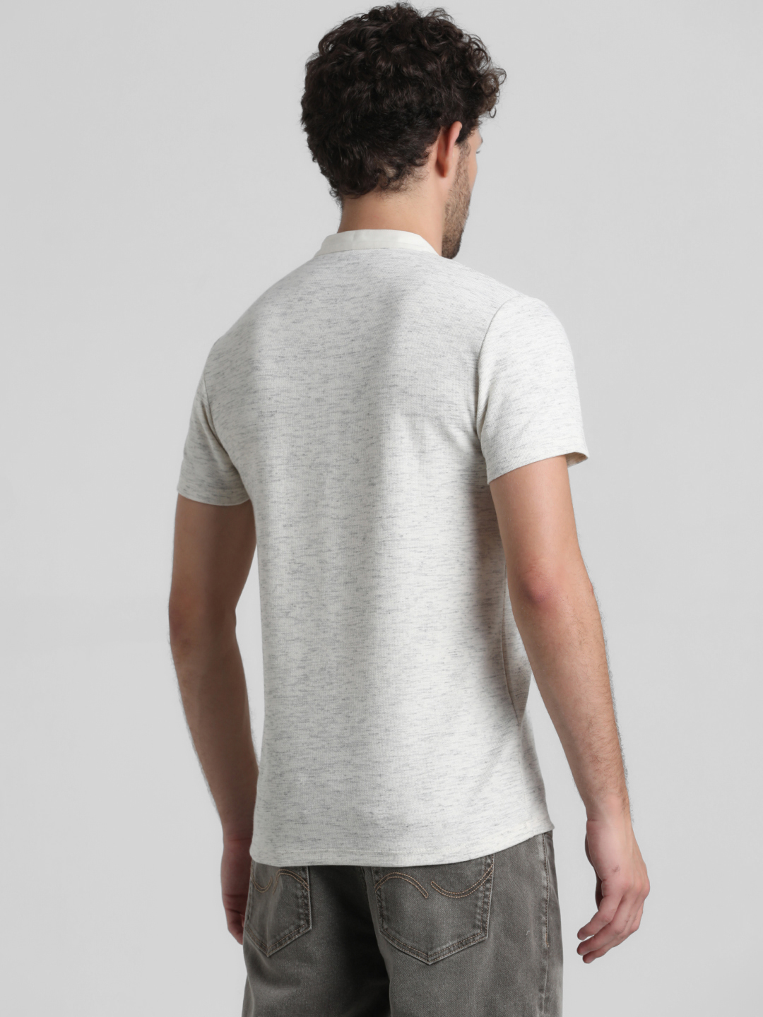 Jack & Jones Men Solid White T-Shirt