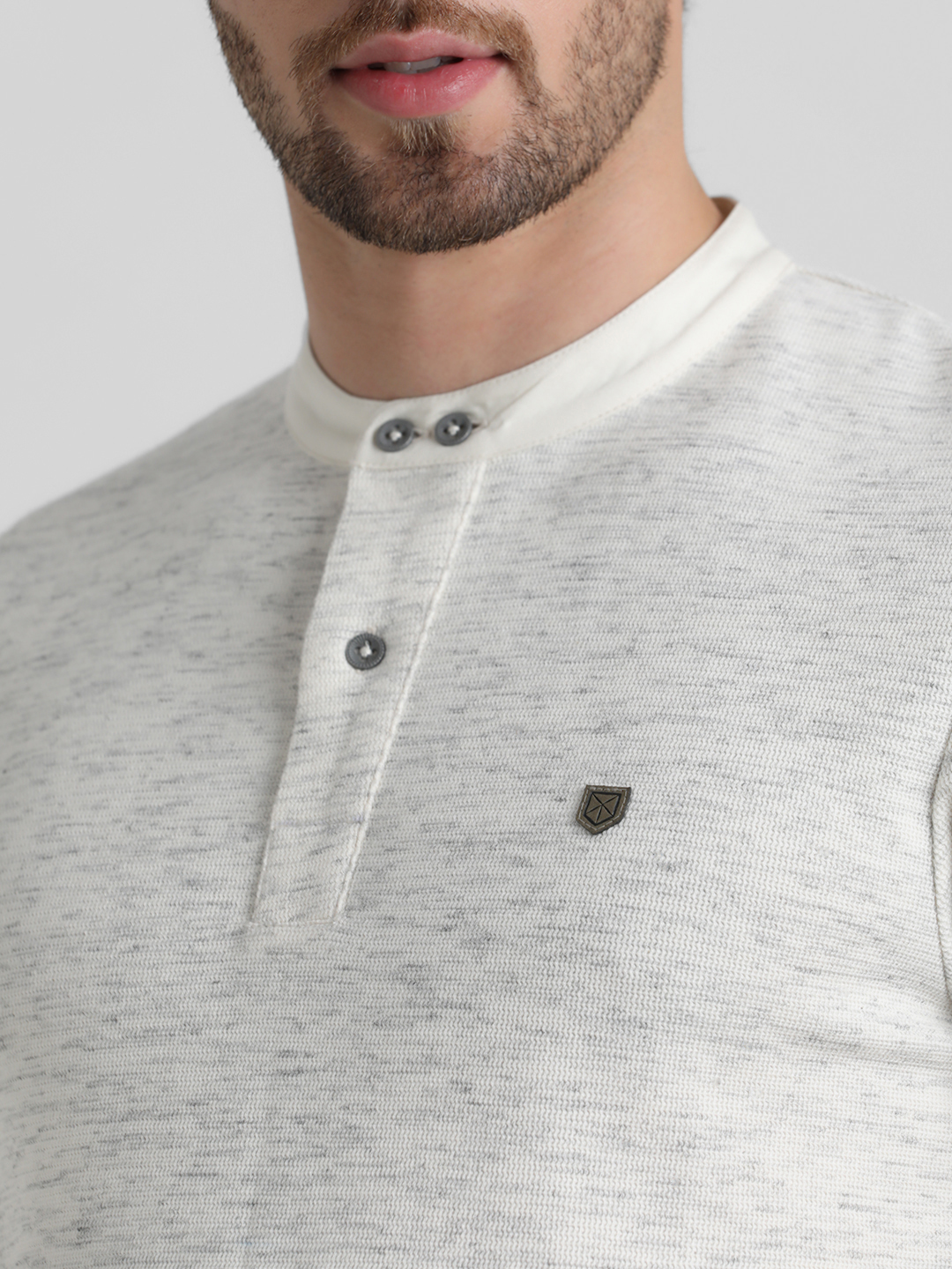 Jack & Jones Men Solid White T-Shirt