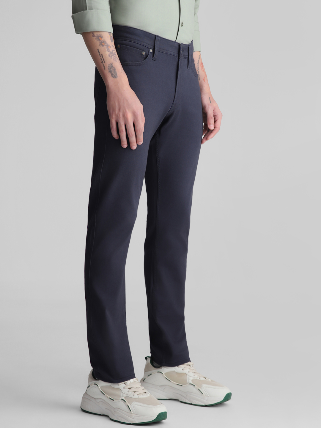 Jack & Jones Men Solid Navy Jeans