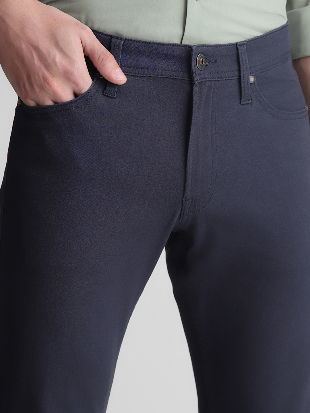 Jack & Jones Men Solid Navy Jeans