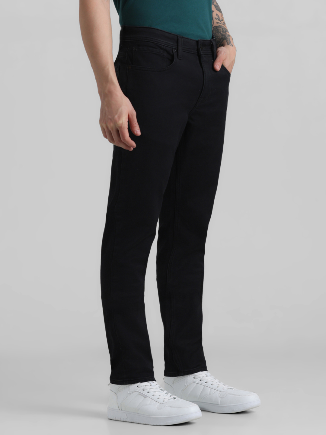Jack & Jones Men Solid Black Jeans