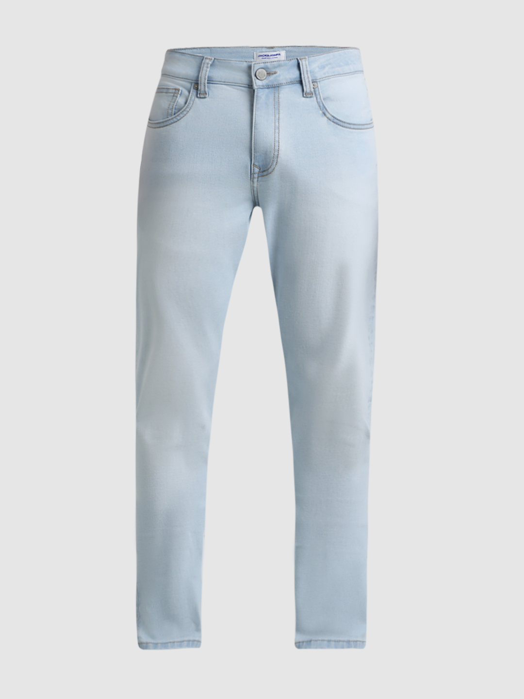 Jack & Jones Men Solid Light Blue Jeans