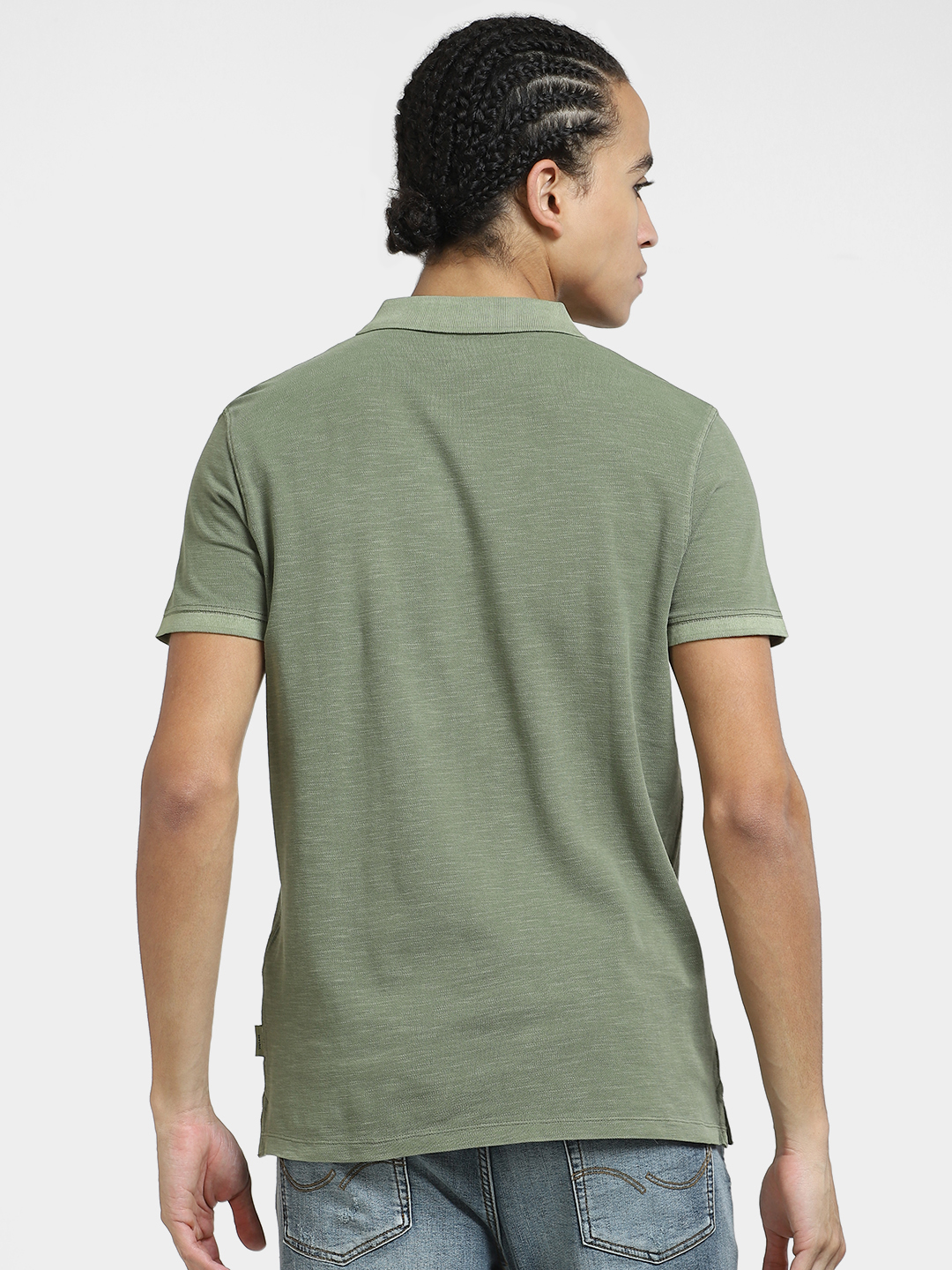 Jack & Jones Men Applique Green T-Shirt
