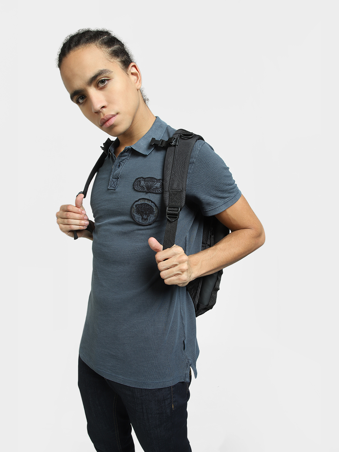 Jack & Jones Men Applique Navy T-Shirt