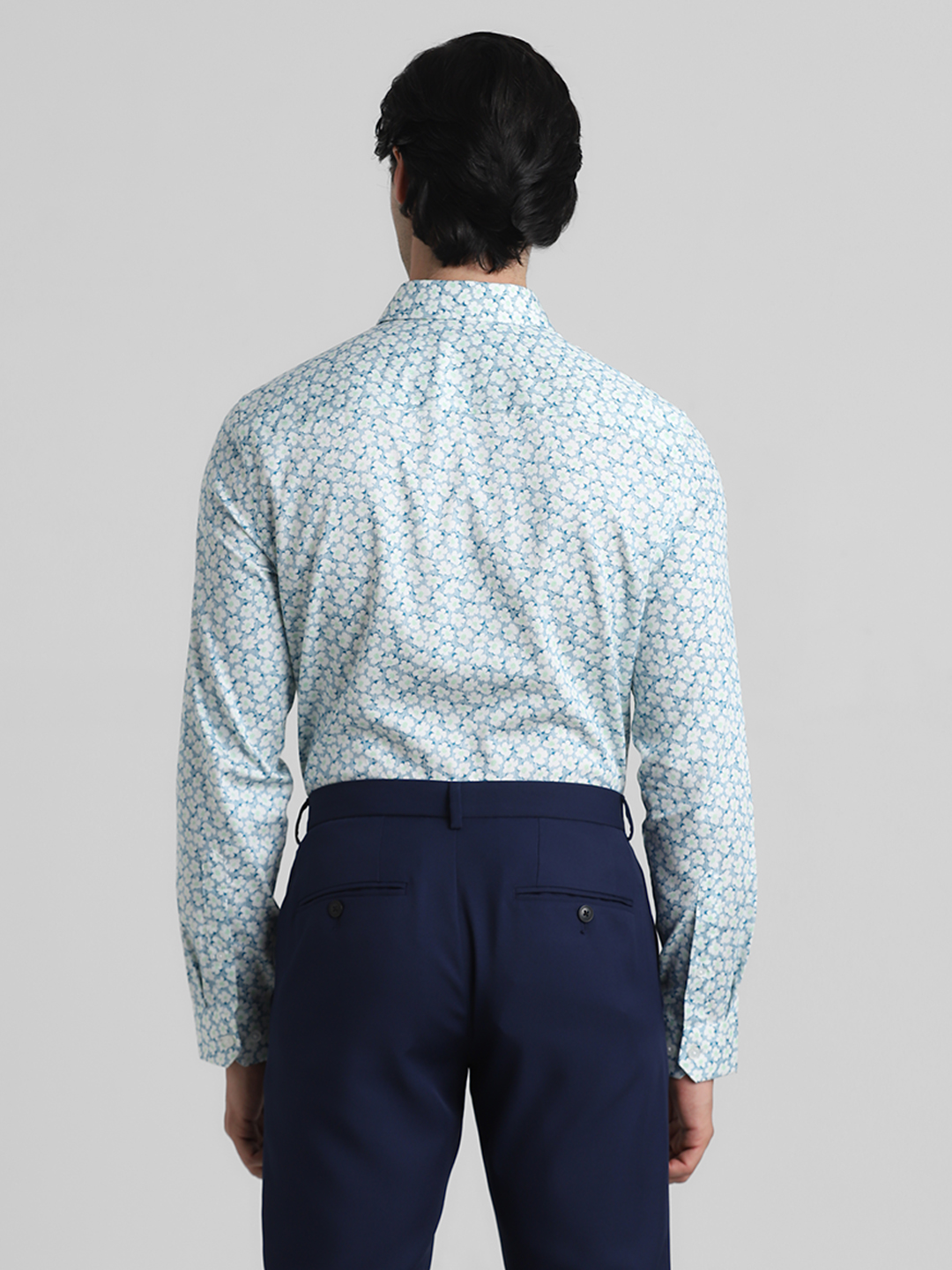 Jack & Jones Men Floral Print White Shirt
