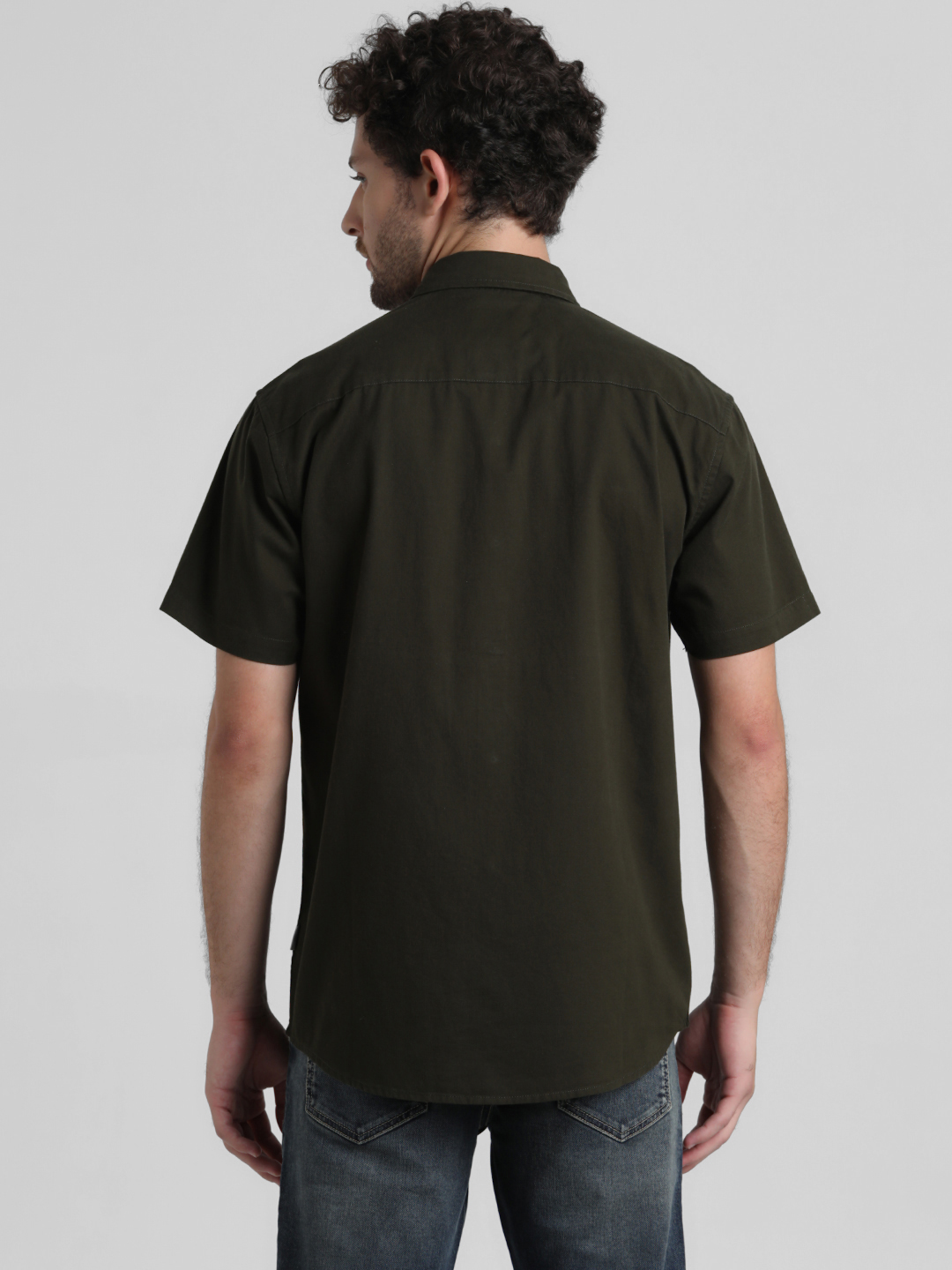 Jack & Jones Men Solid Green Shirt