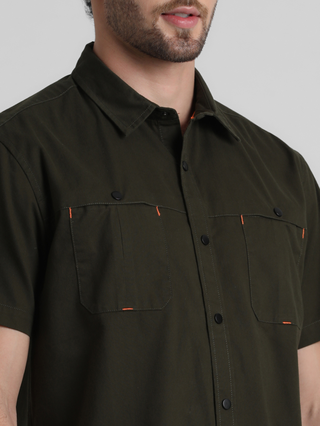 Jack & Jones Men Solid Green Shirt