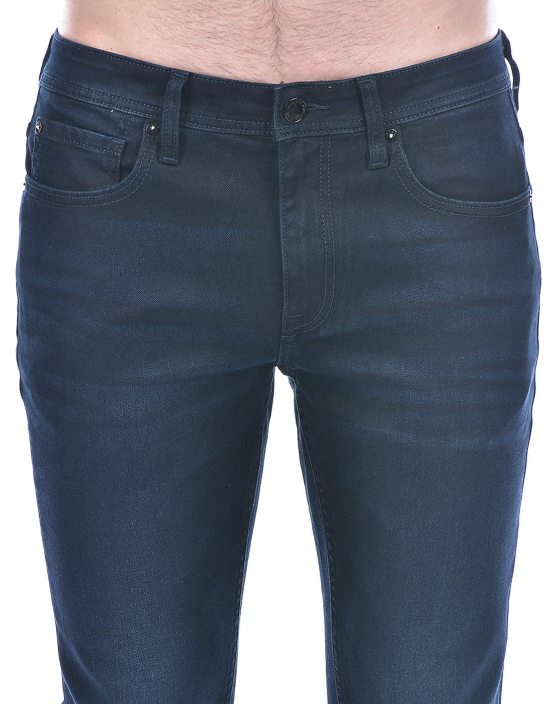 Jack & Jones Men's Skinny Fit Solid Dark Blue Jeans