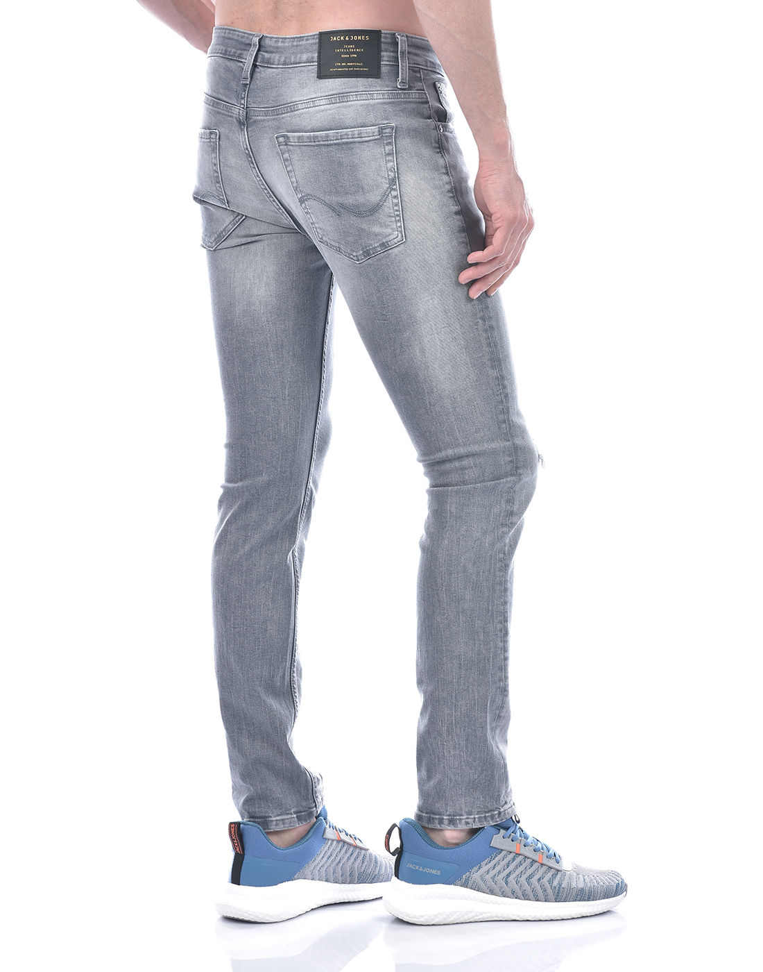 Jack & Jones Men Solid Grey Jeans