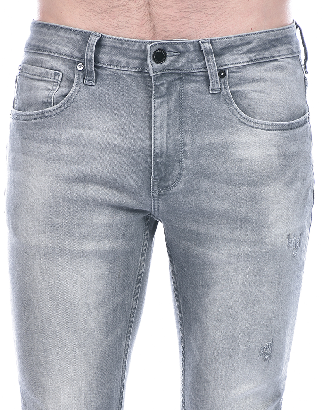 Jack & Jones Men Solid Grey Jeans