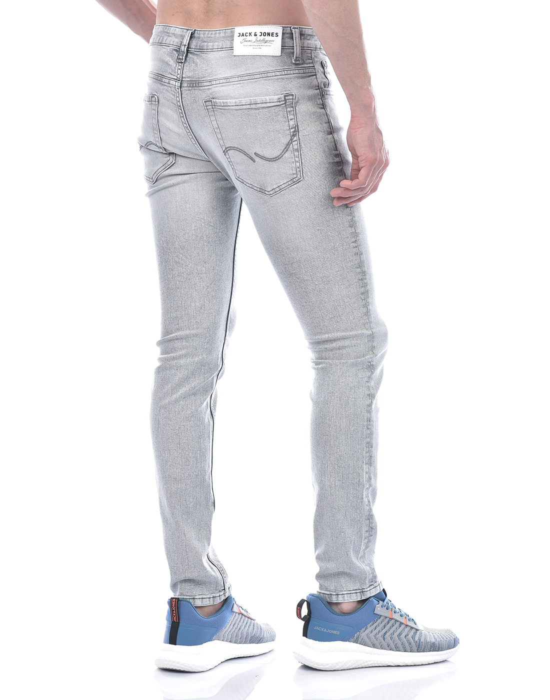 Jack & Jones Men Solid Grey Jeans