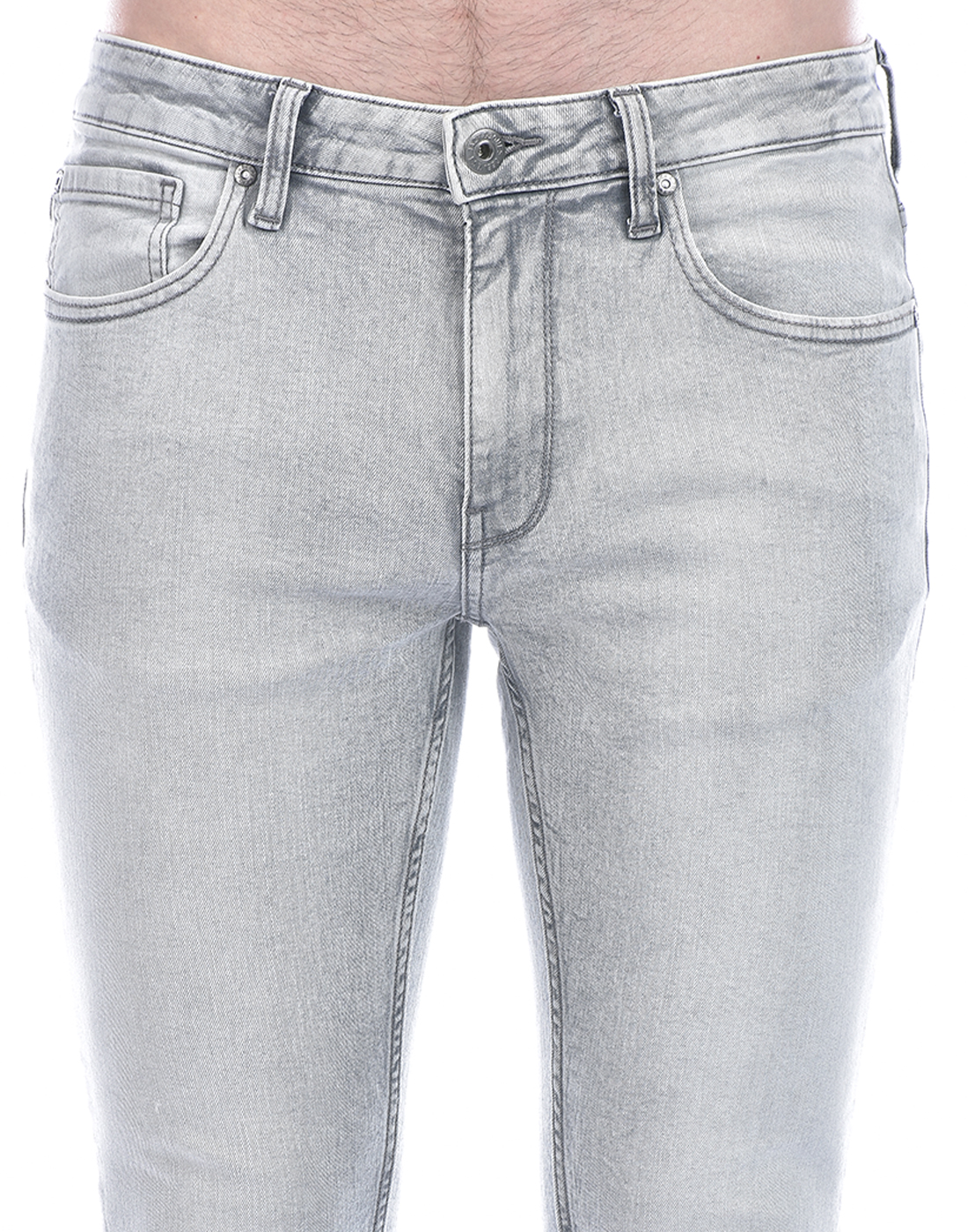 Jack & Jones Men Solid Grey Jeans