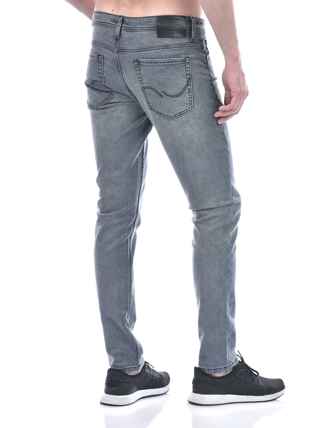 Jack & Jones Men Solid Grey Jeans