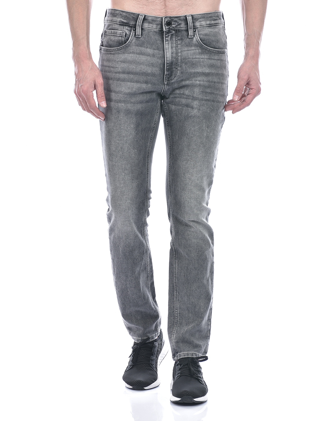 Jack & Jones Men Solid Grey Jeans