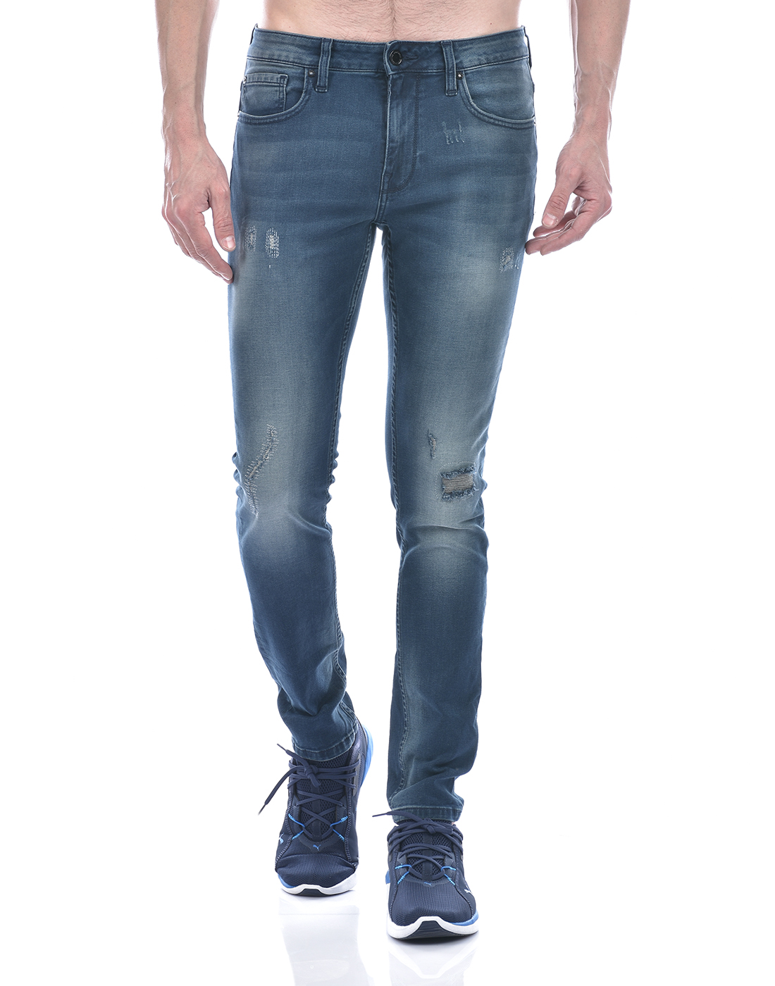 Jack & Jones Men Solid Blue Jeans