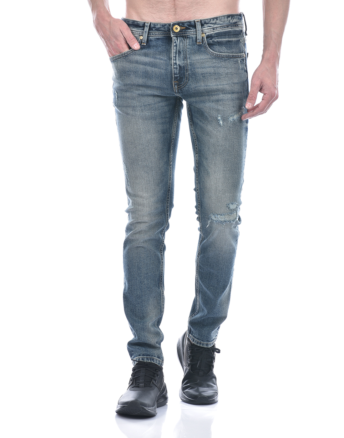 Jack & Jones Men Solid Blue Jeans