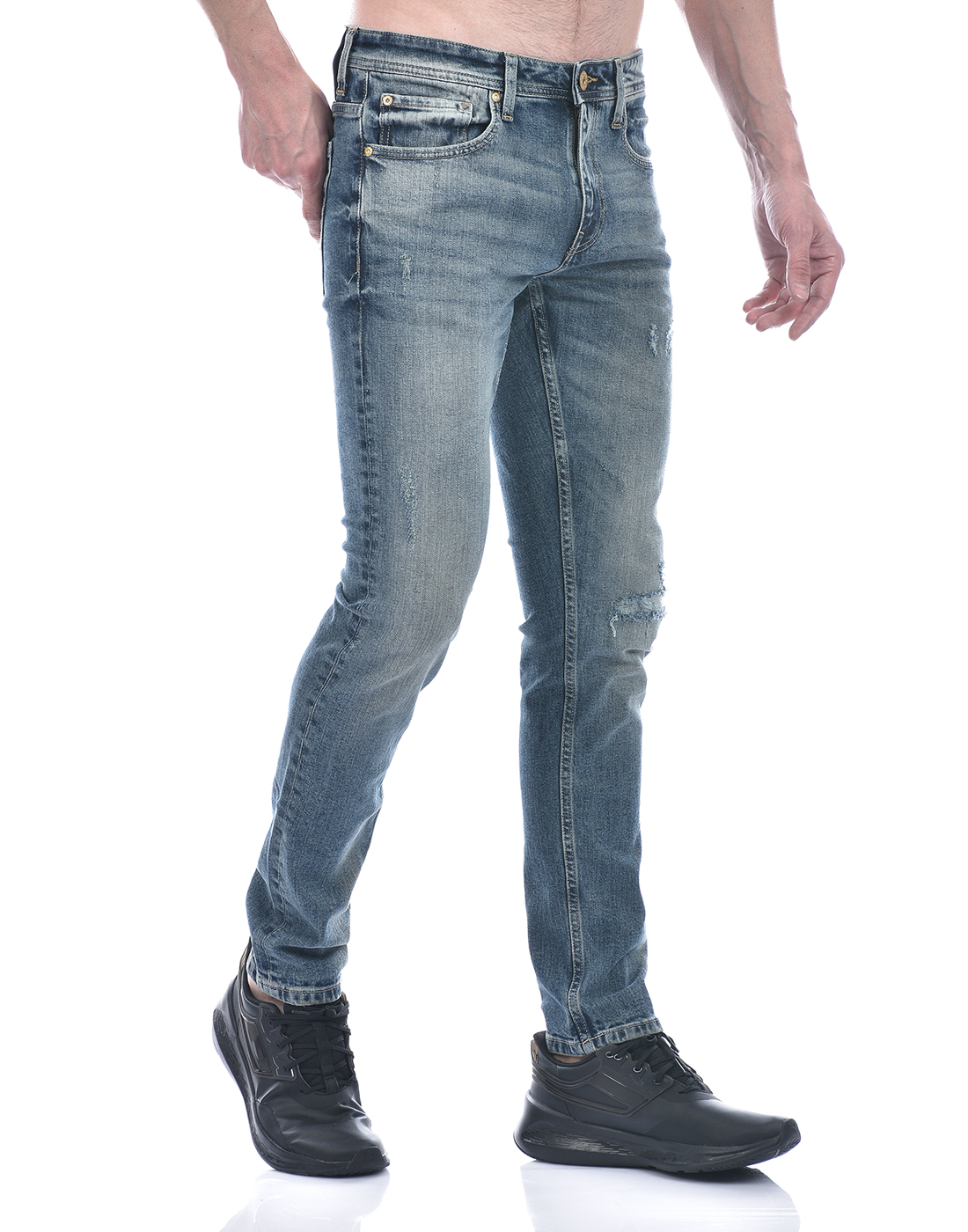 Jack & Jones Men Solid Blue Jeans