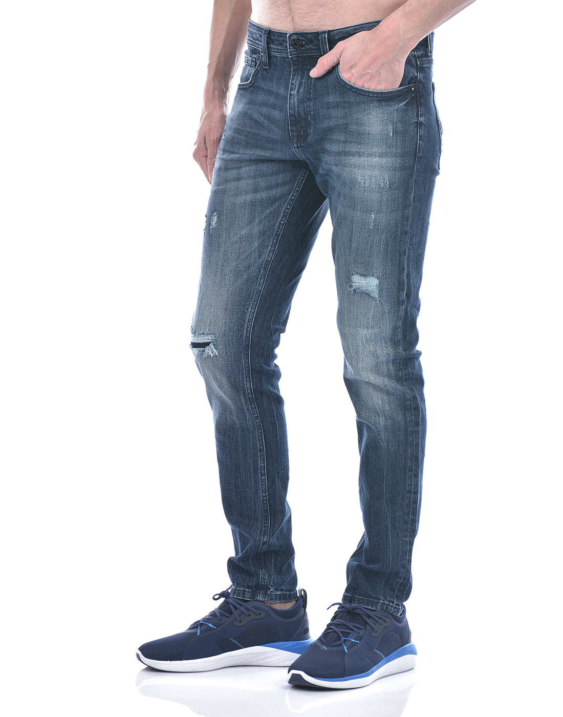 Jack & Jones Men Solid Blue Jeans